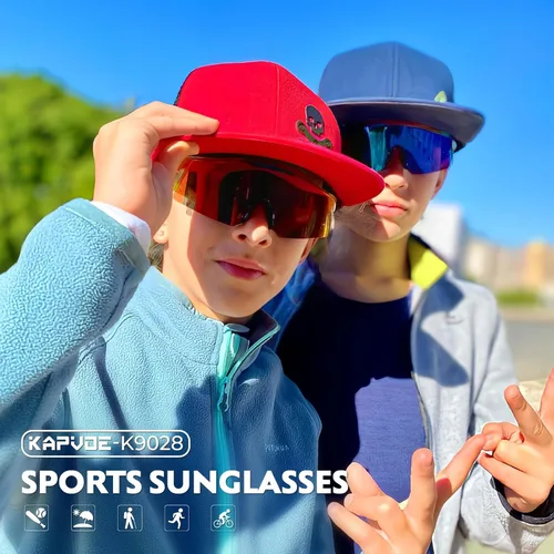 Miniatura 2 de KAPVOE Youth Polarized Sports Sunglasses Kids Baseball Softball Cycling Glasses UV400 Protection for Boys Girls Age 6-12