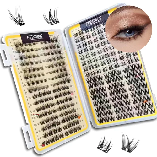 Miniatura 6 de Extensiones de racimos de pestañas individuales falsas de visón Manga para Cosplay, pestañas postizas DIY, extensiones individuales de 512 racimos