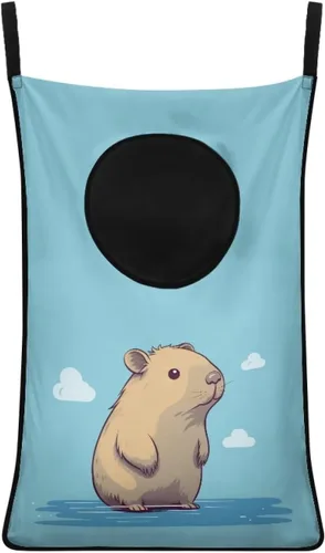 Xhuibop Capybara - Bolsa de lavandería colgante para niños, paquete de 2 cestas de lavandería para ahorrar espacio para ropa sucia, bolsa de viaje,