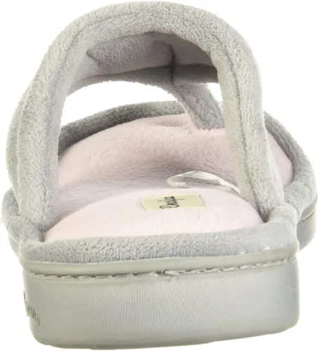 Miniatura 3 de Pantuflas Dearfoams Melanie de microfibra, con color combinado, con tira, para mujer