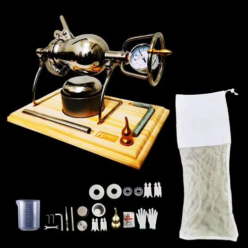 Mini máquina para hacer palomitas de maíz con soporte, máquina retro de 8.8 fl oz con manivela de mano, pequeña máquina de palomitas de maíz