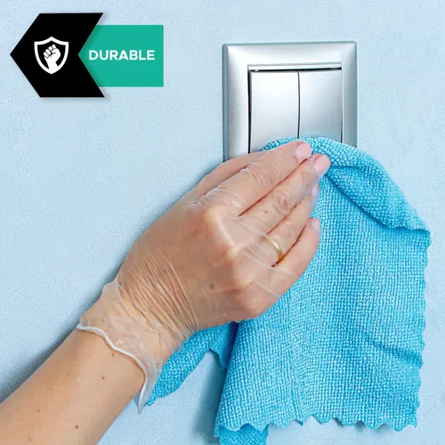 Miniatura 4 de Guantes desechables de vinilo transparente de uso general, sin polvo y látex