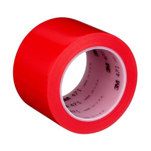 Miniatura 11 de 3M Cinta de vinilo 471, 1/4 pulgadas x 36 yardas, roja, 1 rollo, cinta roja para piso, alternativa de pintura para marcado de piso, distanciamiento
