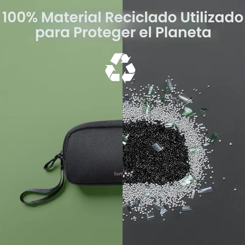 Miniatura 6 de tomtoc Organizador de Electrónicos Estuche de Viaje, Bolsa de Viaje Resistente al Agua Organizador de Cables para Artículos Esenciales, Bolsa Negro