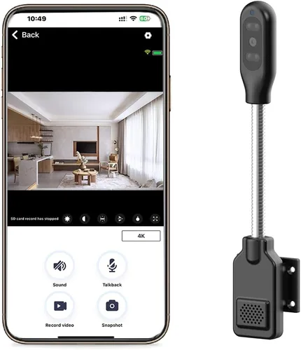 W8 - Mini cámara de seguridad inteligente para el hogar, compatible con WiFi de doble banda de 5 GHz y 2.4 GHz, video FHD de 1920 x 1080, visión