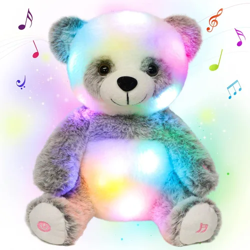 Miniatura 8 de Peluche LED de dinosaurio azul iluminado, para cumpleaños, Navidad, juguetes de peluche T-Rex, regalos para niños pequeños, 12.5 pulgadas