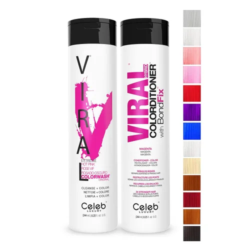 Miniatura 16 de Celeb Luxury Intense Color Depositing Colorwash Shampoo + BondFix Rebuilder, tinte vegano para el cabello, a base de plantas de origen sostenible