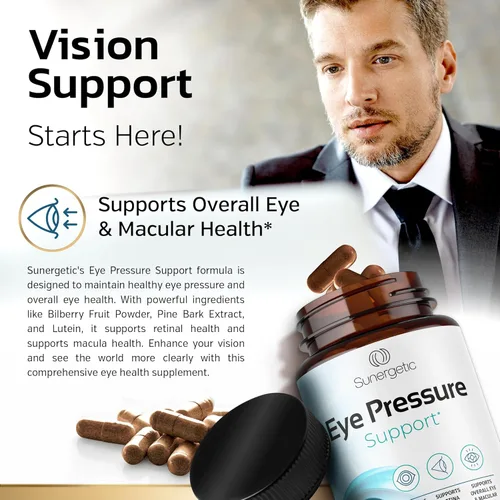 Miniatura 6 de Sunergetic Suplemento prémium para apoyar la presión ocular, suplemento para la presión ocular con azafrán, luteína, zeaxantina, arándano y corteza