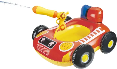 Miniatura 7 de Flotador inflable grande de verano para piscina para niños con pistola de chorro, barco pirata y camión de bomberos