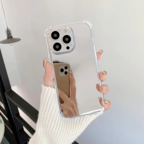 Miniatura 14 de Funda compatible con iPhone 11 con espejo con parachoques a prueba de golpes, parte trasera dura, delgada, cubierta protectora delgada para niñas