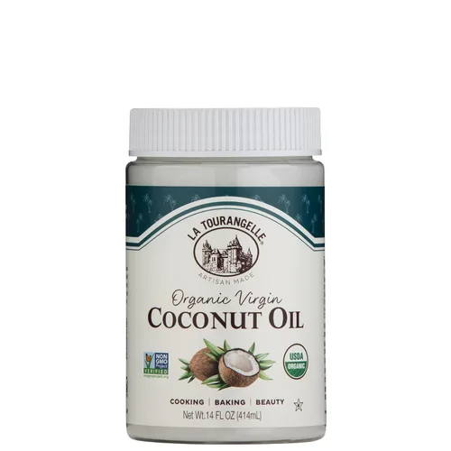 Miniatura 6 de La Tourangelle, Aceite de coco orgánico, refinado, para cocinar, hornear, cabello y cuidado de la piel, prensado con expulsor, 14 fl oz