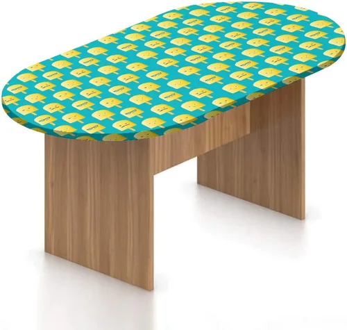 Miniatura 18 de XISUNYA Mantel ovalado ajustable de poliéster elástico, diseño de azulejos geométricos coloridos tradicionales, estampado oriental, se adapta a