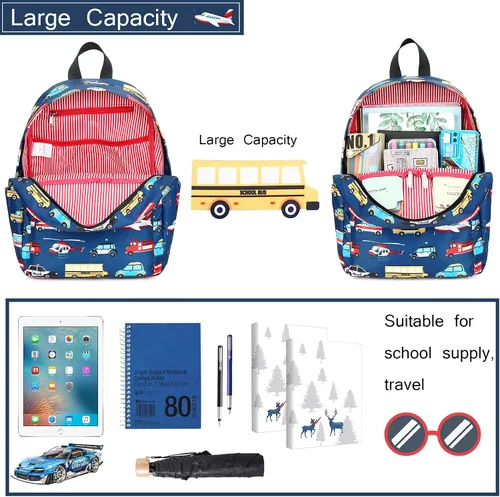 Miniatura 7 de CAMTOP - Conjunto de mochila y lonchera con estampados divertidos para niños de preescolar y primaria