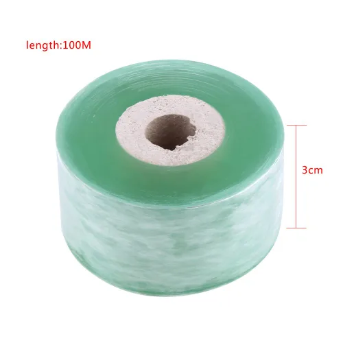 Miniatura 2 de Hilitand Cinta de injerto de árboles frutales, PVC injerto de árboles frutales cinta elástica barrera rama jardinería herramienta 3CMx100M