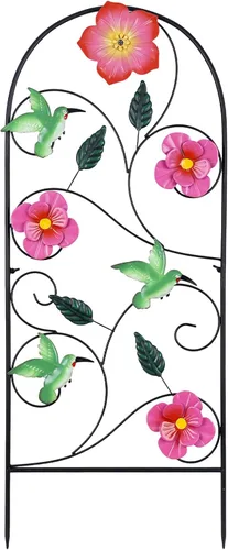 Miniatura 10 de YEAHOME Estacas Decorativas de Jardín de 34 Pulgadas, Decoración de Jardín al Aire Libre de Metal con Flores y Mariposas, Decoración de Jardinería