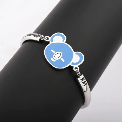 Miniatura 3 de MTYCTWED Love Yourself Pulsera Kpop Star Charm Pulsera de doble bucle regalo inspirador para amantes de la música, regalo de joyería para niñas