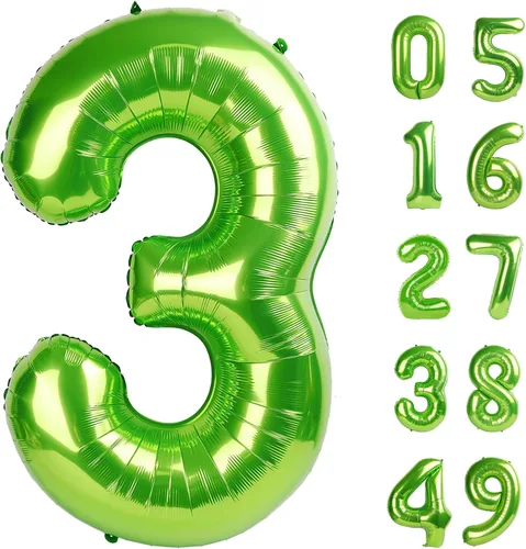 Miniatura 183 de Globo de cumpleaños número 4 dorado de 40 pulgadas, globos gigantes del número cuatro 14 24 34 40 44 2024, globos grandes de lámina de mylar para Oro