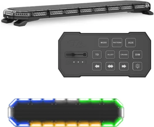 Miniatura 11 de SpeedTech Lights K-Force 47 - Barra de luz LED estroboscópica de policía de tamaño completo para montaje en techo, luces de advertencia para Verde