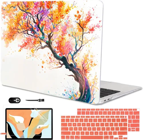 Miniatura 31 de Funda para MacBook Air de 13 pulgadas 2021 2020 2019 2018 para Mac A2337 M1 A2179 A1932 Funda con Touch ID, funda rígida de plástico