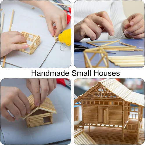 Miniatura 5 de MECCANIXITY Varillas de madera de 19.7 in/20 varillas redondas de madera, palo de bambú de 0.12 pulgadas para manualidades, accesorios de cabina