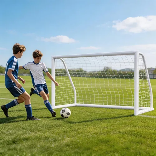 Miniatura 8 de F2C Red de fútbol para patio trasero, marco de acero para niños, ayuda de entrenamiento de tiro portátil para adultos con bolsa de transporte