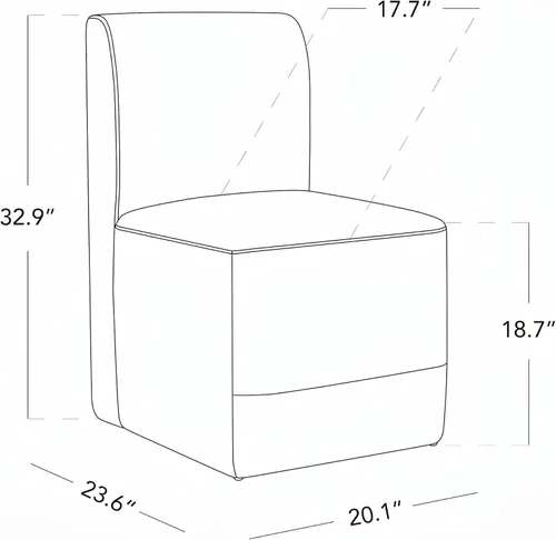 Miniatura 2 de CHITA Juego de 2 sillas de comedor con ruedas, sillas modernas rodantes sin brazos tapizadas con certificación FSC para dormitorio, sala de lectura