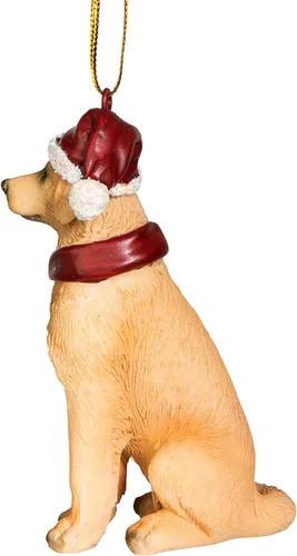 Miniatura 5 de Design Toscano - Figura de perro para decoración navideña. Golden Retriever
