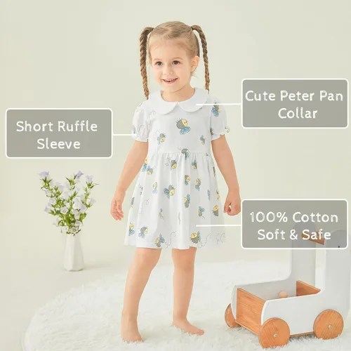 Miniatura 11 de pureborn Vestido de bebé niña 0-24 meses
