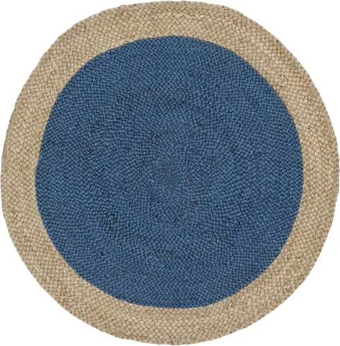 Miniatura 39 de SAFAVIEH Alfombra de Área Redonda de 10' - Colección de Fibra Natural - Verde y Marrón Natural, Yute Hecho a Mano, Diseño de Borde Trenzado (NF801G)