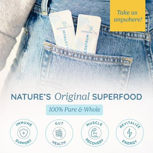 Miniatura 3 de WONDERCOW Suplemento de Calostro en Polvo para la Salud Intestinal, Apoyo Inmunológico, Recuperación Muscular y Bienestar Superalimento