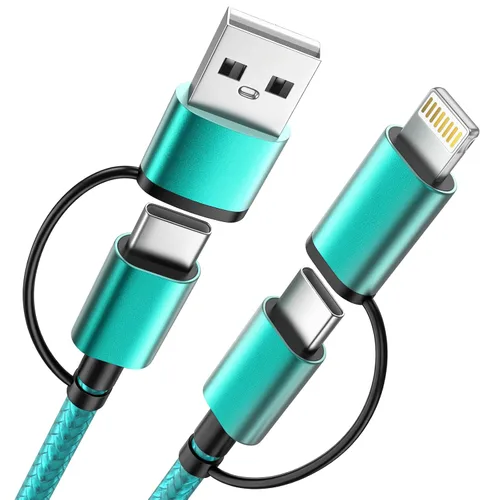 Miniatura 9 de Cable USB C, cables de carga USB A a tipo C trenzados de nailon de alta calidad [paquete de 5, 3/3/6/6/10 pies], cable de carga tipo C para teléfono
