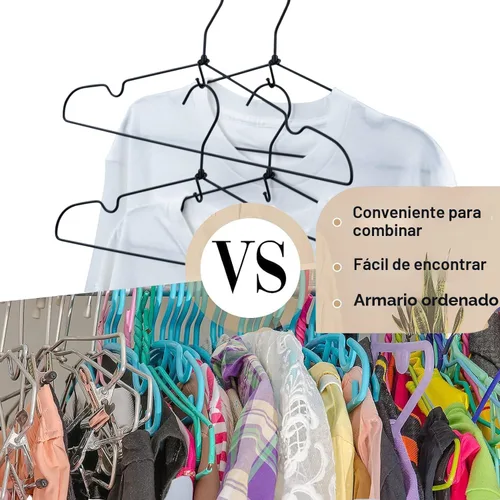 Miniatura 4 de Ganchos de conector para colgar ropa, clips extensores resistentes, organizador de mini ganchos de conexión en cascada para perchas de plástico