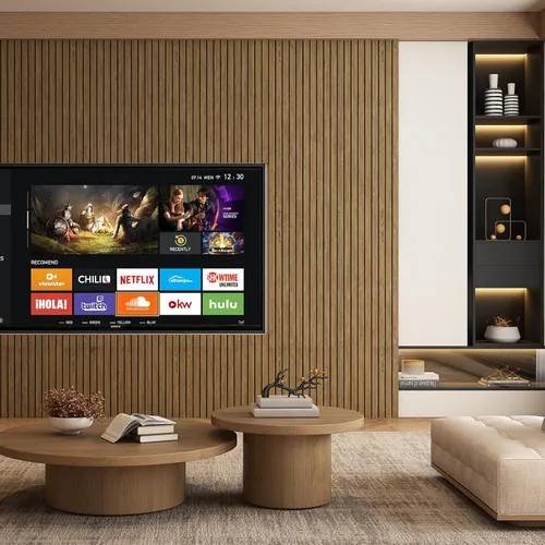 Miniatura 5 de 4 paneles de pared de listones de madera acústica 3D, absorción de sonido con cancelación de ruido, decoración de pared interior de teca natural
