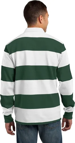 Miniatura 3 de Sport-Tek Polo de rugby de manga larga para hombre, Heavyweight