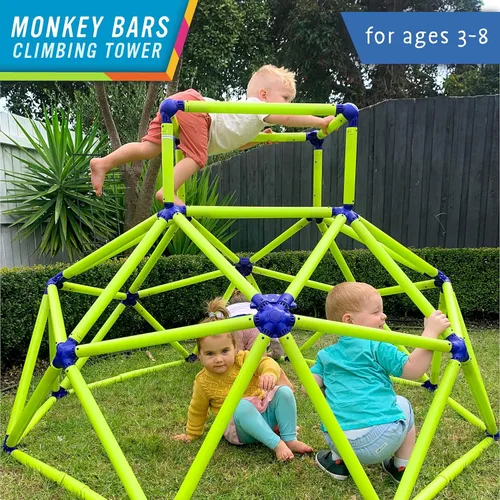 Miniatura 6 de XDP Recreation Free N' Swing - Juego de columpios, barras de mono, torre de escalada gris y Eezy Peezy - Diversión activa para interiores
