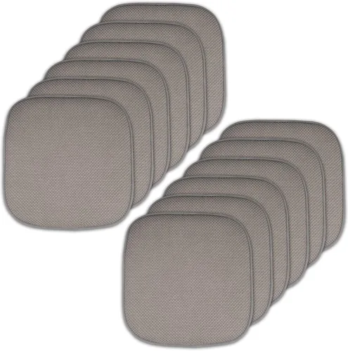Miniatura 28 de Sweet Home Collection Cojines de espuma viscoelástica para silla, antideslizantes, diseño de panal de abeja, 16 x 16 pulgadas, paquete de 2
