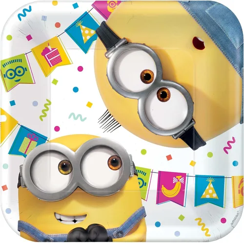 Miniatura 5 de Amscan Bluey - Platos cuadrados, 7 pulgadas (paquete de 8), duraderos y coloridos esenciales para fiestas, perfectos para celebraciones de niños