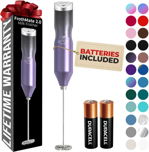 Miniatura 46 de Zulay Kitchen - Batidor eléctrico de mano para café, lattes, capuchinos, matcha y chocolate caliente, mezclador portátil para bebidas, accesorio