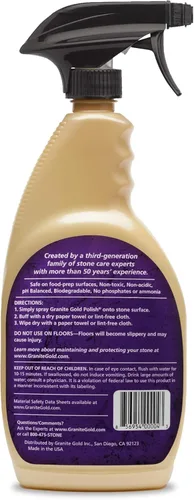 Miniatura 2 de Granite Gold Spray polaco, brillo sin rayas para encimeras de granito, cuarzo, mármol, travertino, piedra natural, 24 onzas líquidas (paquete de 2)