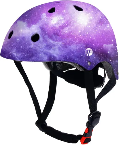 Casco de bicicleta ajustable con gradiente de color para niños pequeños de 3-5-8-14+ años, niñas y niños. Casco para monopatín y bicicleta para