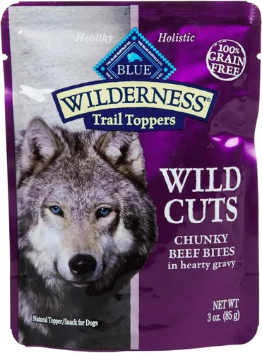 Miniatura 11 de Blue Buffalo Wilderness Trail Toppers Wild Cuts - Alimento húmedo natural para perros con alto contenido de proteínas, bocados de pollo en salsa