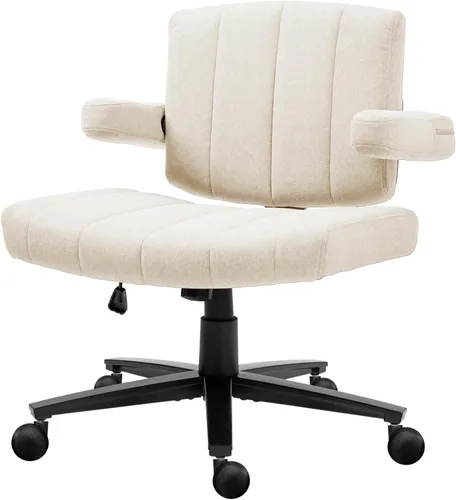 Miniatura 11 de Vigosit Silla de oficina ergonómica cruzada – Silla de escritorio ajustable con reposabrazos anchos, tela antiagarre, capacidad de 265 libras (gris)