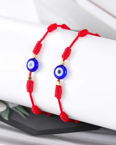 Miniatura 8 de Pulsera de 7 nudos contra el mal de ojo para mujeres, hombres y bebés, cuerda roja negra rosa, protección contra el mal de ojo, buena suerte, regalo