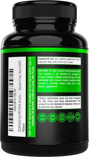 Miniatura 3 de Suplemento de ácido araquidónico de 1500 mg (150 cápsulas), suplemento muscular y de fuerza para masa muscular y recuperación para hombres