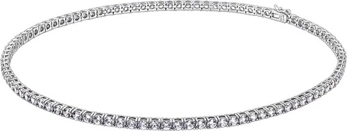 Miniatura 5 de Amazon Essentials Collar de tenis de plata de ley con circonita cúbica de elementos infinitos de corte redondo, (anteriormente colección Amazon)