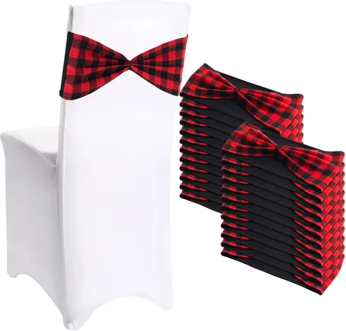 Miniatura 9 de Newwiee 24 bandas elásticas de arpillera para silla, de lino y elastano, lazos para sillas de comedor, bodas, banquetes, eventos, fiestas