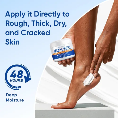 Miniatura 7 de SKIN ULTIMA Crema de urea 40 porciento más 2% ácido salicílico, 40% crema de urea para pies de máxima potencia, crema de pies para pies secos