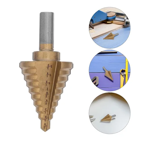 Miniatura 8 de GARVALON High-Speed Steel Step Drill Bit Set 1/4" to 1-3/8" Tapered Cone Bits for Stainless Steel and Wood, Spiral Step Drill for Metalworking and