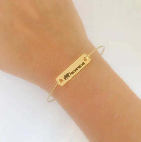 Miniatura 2 de Pulsera de mamá oso con 4 cachorros, joyería para mamá, regalo para el día de la madre, regalo de cumpleaños, tamaño medio para mujer