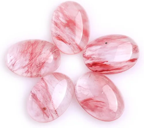 Miniatura 11 de GEM-Inside - Cuentas ovaladas sueltas de amatista, cabujón, cuentas naturales para joyería y anillos, colgantes, 0.236 x 0.315 pulgadas, 5